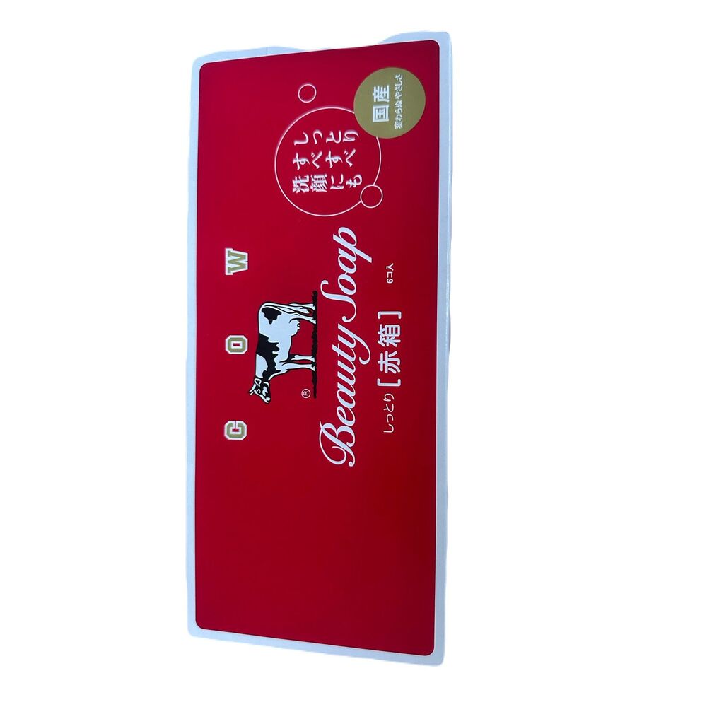 Cow Beauty Soap Red Box 6 Bar Set Made in Japan J-Beauty  Rose Scent NEW